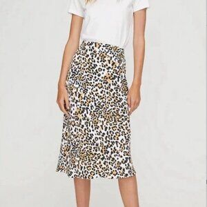 BABATON Leopard Cheetah Print Midi Slip Skirt ARITZIA Size 6